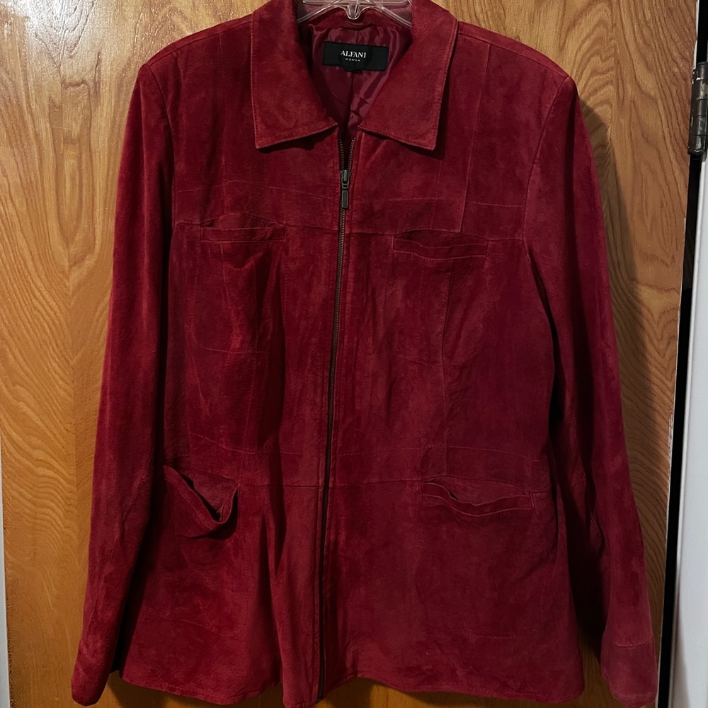 Alfani Red Suede Jacket